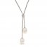 Cultured Pearl Lariat Necklace Sterling Silver