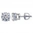 Diamond Solitaire Earrings 1-1/2 ct tw Round-Cut 14K White Gold