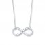 Infinity Necklace 14K White Gold