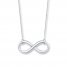 Infinity Necklace 14K White Gold