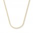 Square Wheat Chain 14K Yellow Gold Necklace 18" Length