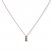 Black & White Diamond Necklace 1/4 ct tw 10K Rose Gold Adj.