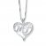 "Mom" Necklace Diamond Accents Sterling Silver