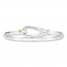 Bangle Bracelet Sterling Silver/14K Gold