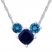 Lab-Created Sapphire Necklace Blue Topaz Sterling Silver