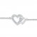 Heart Anklet 1/15 ct tw Diamonds Sterling Silver