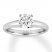 Colorless Diamond Solitaire 1 Carat Round-cut 14K White Gold