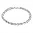 Rope Chain Bracelet 14K White Gold 8" Length