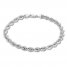 Rope Chain Bracelet 14K White Gold 8" Length