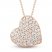 Diamond Pave Heart Necklace 1/4 ct tw Round-cut 10K Rose Gold 18"