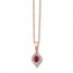 Le Vian Natural Ruby Necklace 1/6 ct tw Nude Diamonds 14K Gold