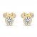 Children's Minnie Mouse Cubic Zirconia Stud Earrings 14K Yellow Gold