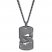 Dog Tag Necklace Black Ion-Plated Stainless Steel 24"