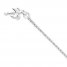 Palm Tree Anklet Sterling Silver 9" Length
