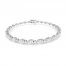 Diamond Tennis Bracelet 5-1/2 ct tw Pear & Round-cut 10K White Gold 7.5"