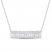 Diamond Bar Necklace 1/2 ct tw Baguette/Round 10K White Gold