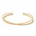 Diamond-cut Crossover Bangle Bracelet 10K Yellow Gold