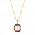 Le Vian Multi-Gemstone Necklace 1/20 ct tw Diamonds 14K Honey Gold 18"
