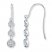 Circle Earrings 1/20 ct tw Diamonds Sterling Silver