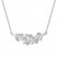 Diamond Leaf Choker Necklace 1/15 ct tw Sterling Silver Adj