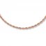 Rope Necklace 14K Rose Gold 22" Length