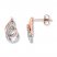 Diamond Earrings 1/15 ct tw Round-Cut 10K Two-Tone Gold