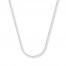 Square Wheat Chain 14K White Gold Necklace 20" Length