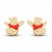 Children's Winnie the Pooh Enamel Stud Earrings 14K Yellow Gold