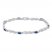 Lab-Created Sapphire Bracelet with Diamonds Sterling Silver