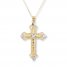 Men's Cross Necklace 10K Yellow Gold