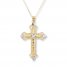 Men's Cross Necklace 10K Yellow Gold