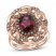 Le Vian Creme Brulee Rhodolite Ring 5/8 ct tw Diamonds 14K Strawberry Gold