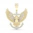 Men's Eagle & Anchor Diamond Pendant 1/5 ct tw Round-cut 10K Yellow Gold