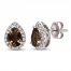 Le Vian Quartz & Diamond Earrings 1/4 ct tw 14K Vanilla Gold