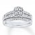 Diamond Bridal Set 3/4 ct tw Round-cut 14K White Gold
