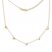 Triangle Station Necklace 14K Yellow Gold 16" to 18" Adjustable
