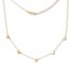 Triangle Station Necklace 14K Yellow Gold 16" to 18" Adjustable