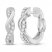 Diamond Twist Hoop Earrings 1/5 ct tw Round-cut Sterling Silver