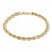 Rope Chain Bracelet 14K Yellow Gold 8" Length