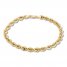 Rope Chain Bracelet 14K Yellow Gold 8" Length