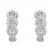 Petite Diamond Huggie Hoop Earrings 1/6 ct tw Sterling Silver