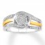 Diamond Ring 1/10 ct tw Sterling Silver/10K Yellow Gold