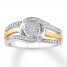 Diamond Ring 1/10 ct tw Sterling Silver/10K Yellow Gold