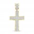 Men's Diamond Cross Pendant 1/5 ct tw Round-cut 10K Yellow Gold