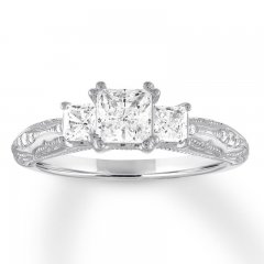 Three-Stone Diamond Ring 1-1/5 ct tw 14K White Gold