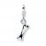 Dog Bone Charm Sterling Silver