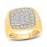 Men's Diamond Ring 1-1/2 ct tw Round-cut 10K Two-Tone Gold