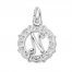 Letter N Charm Sterling Silver