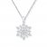Snowflake Necklace 1/2 ct tw Diamonds 10K White Gold