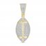 Men's Diamond Football Pendant 1/4 ct tw Round-cut 10K Yellow Gold